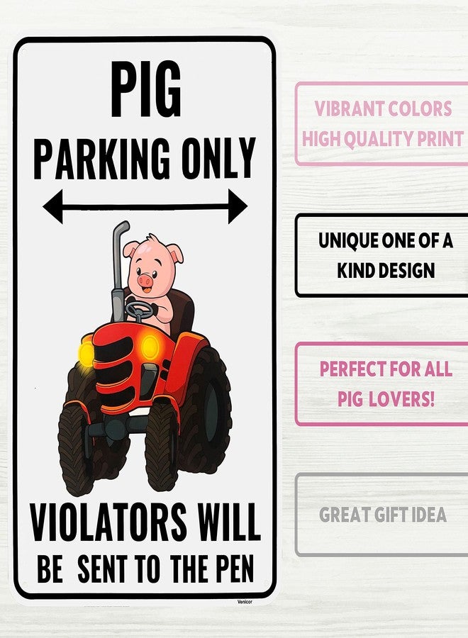 Venicor Pig Sign Decor - 9 x 14 Inches - Aluminum - Cute Pig Gifts for Pig Lovers Women Stickers Decorations Stuff - Image 3